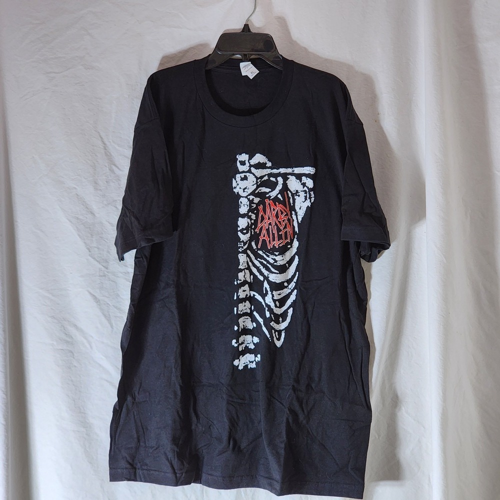 Pro Wrestling Crate Darby Allin Black skeleton heart T-Shirt XL NWOT Tultex